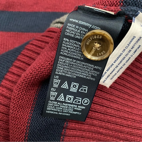 Tommy Hilfiger Eclectic Grandpa Striped Cardigan Large - Picture 8 of 14